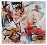 Untitled by Cat Vaganay, Acrylic and oil stick on heavy paper. 2018, offered Feb 2022