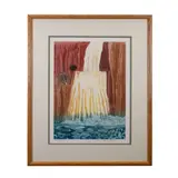 Waterfall by Robert Barnes, etching, offered Feb 2022