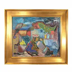 Circa 1940. Signed lower right by Max Schnitzler, Oil on burlap. 20 3/16 x 24 inches, offered Oct 2021