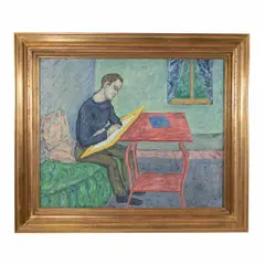 Circa 1930. Signed lower right by Max Schnitzler, Oil on burlap, offered Oct 2021