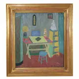 Circa 1930. Signed lower right by Max Schnitzler, Oil on burlap, offered Oct 2021
