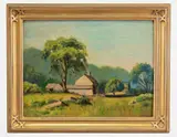 Rhode Island Landscape.' by F. Hopkins, Oil on artist board. 1955, offered Oct 2021