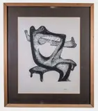The Harp by Yuri Kalendarev, Pen and ink, offered Oct 2021