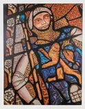 Etude for Color Luminosity and Design by Frank Domingo, Oil on Masonite, wood and linen cloth - gessoes." Identified on label on verso, offered Oct 2021