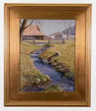 Motherlode Farmland by Jared Sines, Oil on Masonite, offered Oct 2021