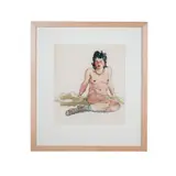 Female nude by Mary Kosowski, Watercolor on paper, offered Oct 2021