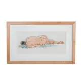 Male nude by Mary Kosowski, Watercolor on paper, offered Oct 2021