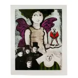Mardi Gras in New Orleans by Leticia Tarrago, Etching with screen print, offered Oct 2021