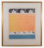 Tres Figuras En Movimiento by Leticia Tarrago, etching, offered Oct 2021