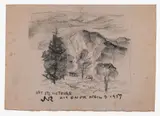 Mt Ste Victoire, Aix En Pr (Aix en Provence) April 9 by James Rosenberg, 1959, lithograph, offered Oct 2021