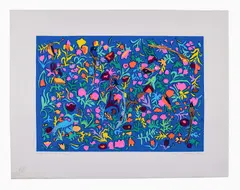 Nine Birds by Linda Bastian, 1980, Lithograph, offered Oct 2021
