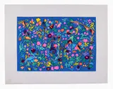 Nine Birds by Linda Bastian, 1980, Lithograph, offered Oct 2021