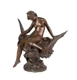 L'enlevement / 'Hebe and Jupiter by Jules Roulleau, bronze sculpture, sold Sep 2024