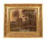 Untitled - Autumn Landscape by William H.C. Bartlett, oil on canvas, sold Sep 2024