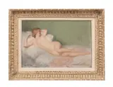 Untitled - Reclining Nude Woman - mid 20th century by Léon-Laurent Galand, oil on canvas, sold Sep 2024