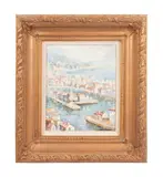 Port St. Jean by Lucien Delarue, oil on canvas, sold Sep 2024