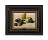 Untitled - Still Life of Fruit - early 20th century by Emile Lecomte, oil on board, sold Sep 2024