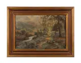 In the Time of Bluebells by Ernest Walbourn, oil on canvas, sold Oct 2024