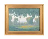 Untitled - Landscape with Trees - late 20th century by William Ballantine Dorsey, oil on canvas, sold Oct 2024