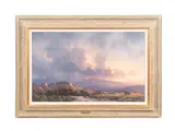 Evening Storm Over Velarde - 1986 by Michael Stack, oil on canvas, sold Oct 2024