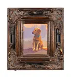 Golden Retriever - 2004 by Virginia Vaughan, oil on canvas board, sold Oct 2024