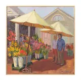 Flower Market by David A. Williams, oil on canvas, sold Oct 2024