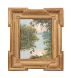 Untitled - Marsh Landscape - c. 1980 by Willie Brown Daniels, oil on canvas, sold Oct 2024