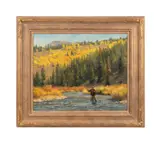 Rainbows and Gold - 2003 by Ryan Skidmore, oil on canvas board, sold Oct 2024