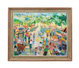 Paris Promenade - 1986 by Arthur Weeks, oil on canvas, sold Oct 2024