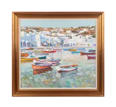 Colors of Greece - late 20th century by Howard Behrens, oil on canvas, sold Oct 2024