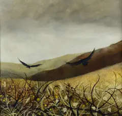painting "November Winds by Karl J. Kuerner, acrylic on panel, sold Oct 2018