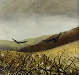 painting "November Winds by Karl J. Kuerner, acrylic on panel, sold Oct 2018