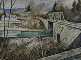 DE artist by W. James McGlynn, watercolor on paper, sold Oct 2018