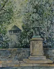 DE artist by W. James McGlynn, watercolor on paper, sold Oct 2018