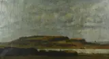 landscape painting "Stone Island by Paul Wescott, oil on canvas, sold Oct 2018