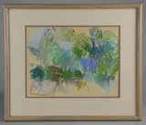 Untitled by George Raymond Bunker, pastel drawing "Summer Season, sold Oct 2018