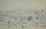 drawing "Boat House Road by Seymour Remenick, graphite on paper, sold Oct 2018