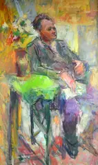PA/NJ artist by Lucy Glick, oil on canvas, sold Oct 2018