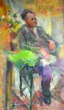PA/NJ artist by Lucy Glick, oil on canvas, sold Oct 2018