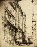 Untitled by Joseph Pennell, etching on paper "The Stock Exchange, sold Oct 2018