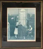 Untitled by Norman Rockwell, serigraph, sold Apr 2023