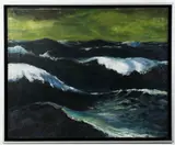 Rough Seas by Max Kuehne, oil on canvas, sold Apr 2023