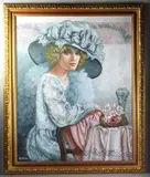 titled 'Cosi Celeste by Franco Rosso, oil on canvas, sold Apr 2023