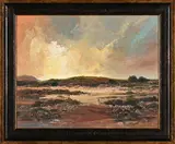 Landscape at Sunset by Louis Audie, oil on board, sold Sep 2021