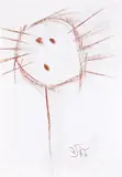 Portrait of A Cat by Wopko Jensma, 1985, pastel on paper, sold Sep 2021