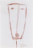 Elongated Portrait II by Wopko Jensma, 1985, pastel on paper, sold Sep 2021
