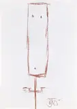 Elongated Portrait I by Wopko Jensma, 1985, pastel on paper, sold Sep 2021