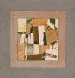 Aerial Landscape by Stanley Pinker, collage with sandpaper and glue, sold Sep 2021