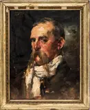 Portrait of a Man by Frederick Warren Freer, 1880, oil on canvas, sold Feb 2022