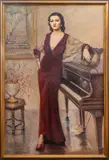 Untitled by Misha Podryski, oil on canvas full-length portrait painting, sold May 2022